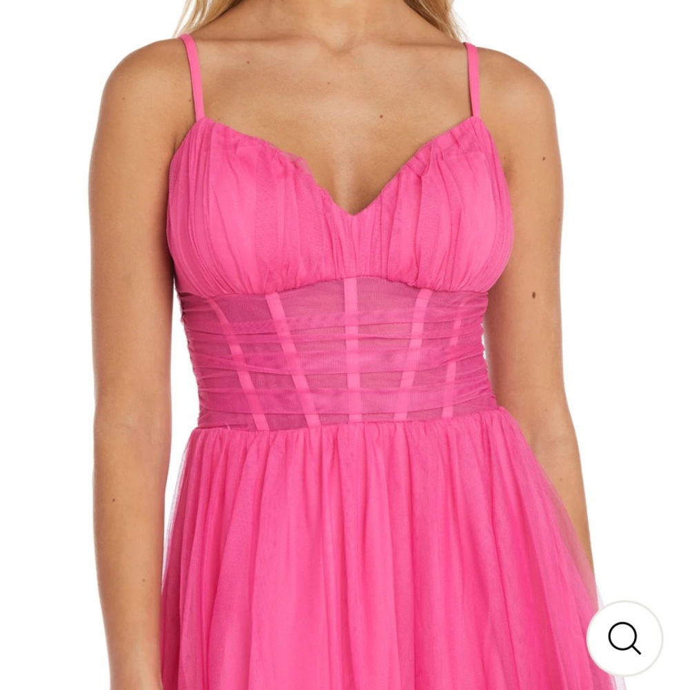 Morgan & Co. Alexandra Corset Gown Sz 13 Hot Pink Style